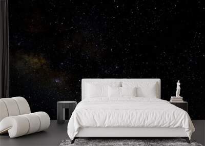 Stars and galaxy outer space sky night universe black starry background of shiny starfield
 Wall mural