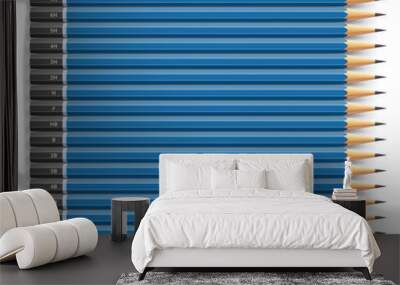 blue pencils set Wall mural