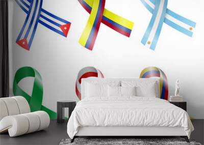 flag ribbon Wall mural