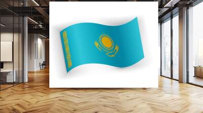 Kazakhstan national flag Wall mural