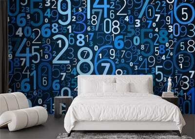 Numbers vector background Wall mural