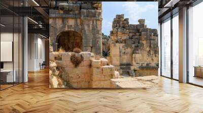 The ruins of the acropolis in Demre in Turkey in the province of Antalya, the ancient city of Myra Wall mural