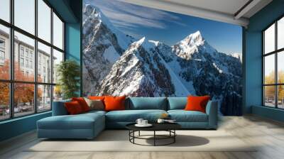 New Zealand Mount Cook on a sunny spring day Wall mural