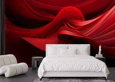 3d background object red element shape background red design illustration Wall mural