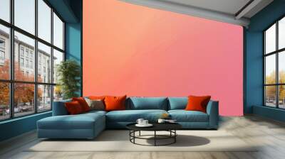 Gradient pink and orange wallpaper background illustration Wall mural