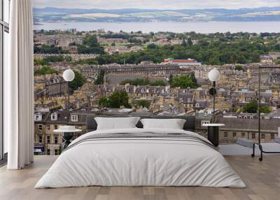 Scenic view of historic Edinburgh, Scotland Wall mural