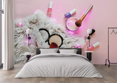 Gift for Christmas. Cosmetics Wall mural