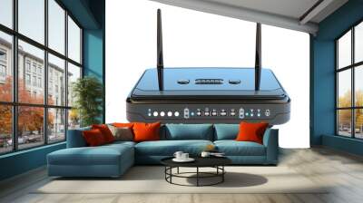 a black electronic device with two antennas Wall mural