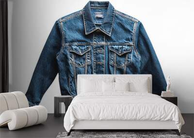 a blue denim jacket with white specks Wall mural