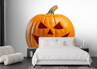 a carved pumpkin with a face Wall mural