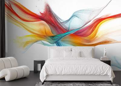 a colorful swirls of paint Wall mural