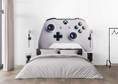 a white video game controller Wall mural