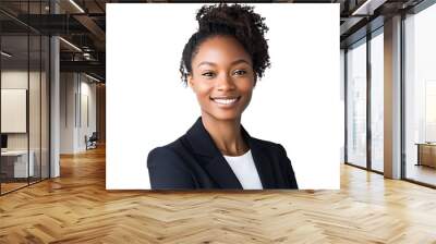 a woman smiling at camera Wall mural