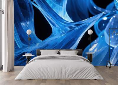 Abstract background, sparkling ice floes colored by the light passing through them. Wall mural