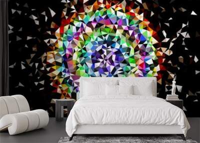 abstract background multicolor geometric poligonal Wall mural