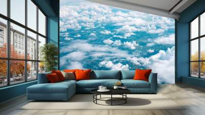 blue sky and clouds Wall mural