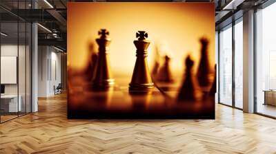 Chess. Win concept. Wall mural