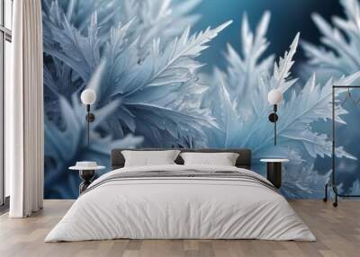 Ice and frost background. Wall mural