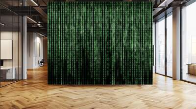 green matrix background computer generated Wall mural