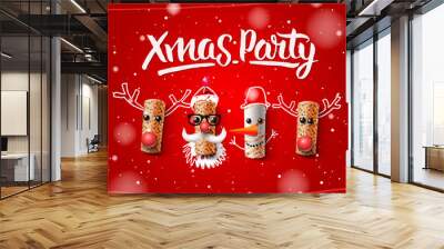 Christmas party design template Wall mural