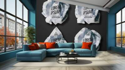 Speech bubble grey template design Wall mural