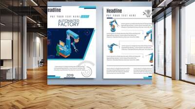 Isometric Automated Factory Brochures Wall mural