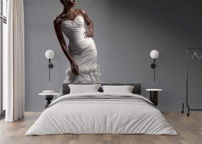 african-american bride Wall mural