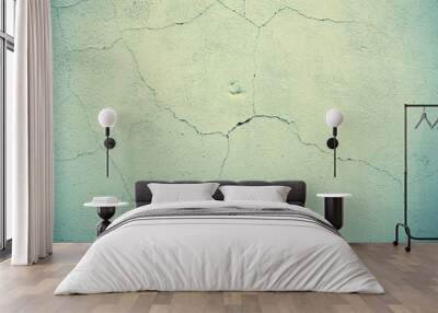 A piece of vintage wall with cracks and scuffs Wall mural