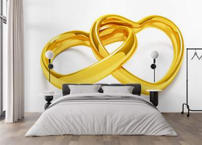 Heart shaped rings Wall mural