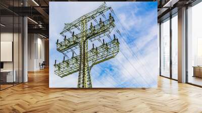 Power Mast of a high voltage Wall mural