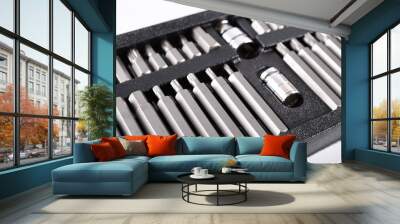 Set of screwdriver bits (torx heads) Wall mural