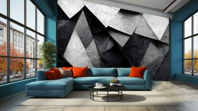 Abstract color texture. Modern futuristic polygonal pattern Wall mural