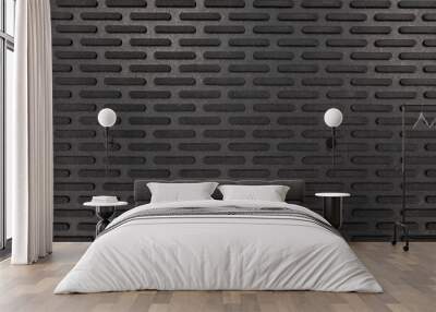 black rubber floor mat close-up Wall mural