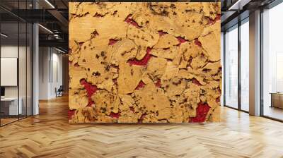 Close-up of cork acoustic insulation lagging for floors and walls Wall mural