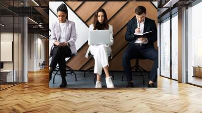 three candidates competing for one position Wall mural