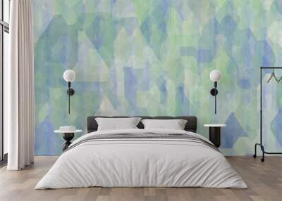 Abstract pastel green geometric design Wall mural