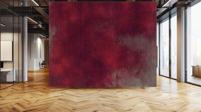 Bloody red and grey splashed background with faded watercolor horror mist texture in antique grunge website or paper design, distressed watercolor painting with vertical stripes	 Wall mural