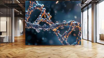 macro shot of a DNA ladder  Wall mural