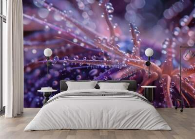 purple creature sea life  close up shot Wall mural