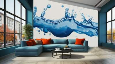 splashing paint in water with bubbles for backgrounds Wall mural