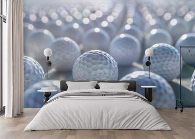 white golf balls for background Wall mural