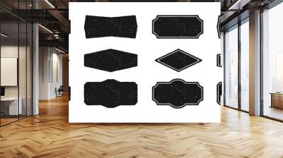 Rustic banner vector collection, vintage panel vector Wall mural