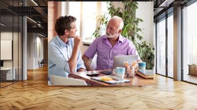 Business people working at home office Wall mural