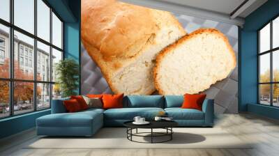 Homemade white bread Wall mural