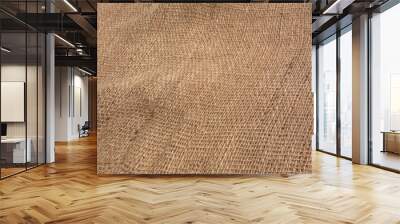 Burlap jute canvas vintage large mesh texture background Wall mural