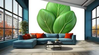 3d spinach image without background Wall mural