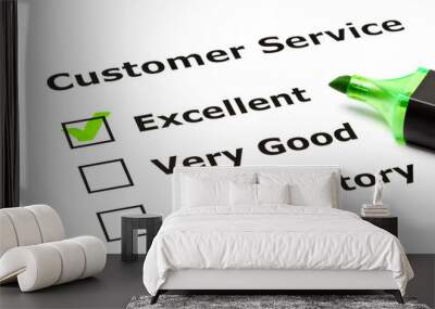 Customer service evaluation form Wall mural