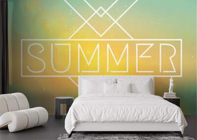 Abstract Geometric Summer Design Wall mural