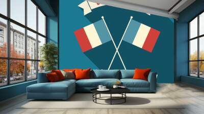 Bastille Day Card Design Wall mural