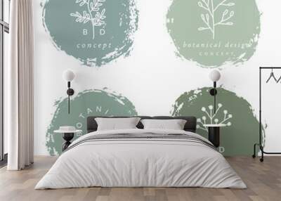 Botanical Design Logo Templates Wall mural